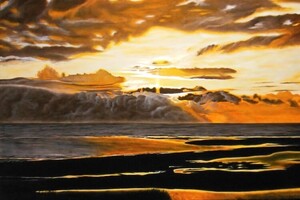 Zonsondergang Slufterstrand Maasvlakte (2)