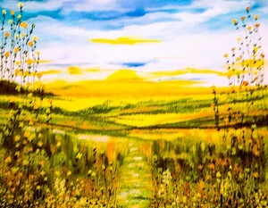 Sunset Over The Fields